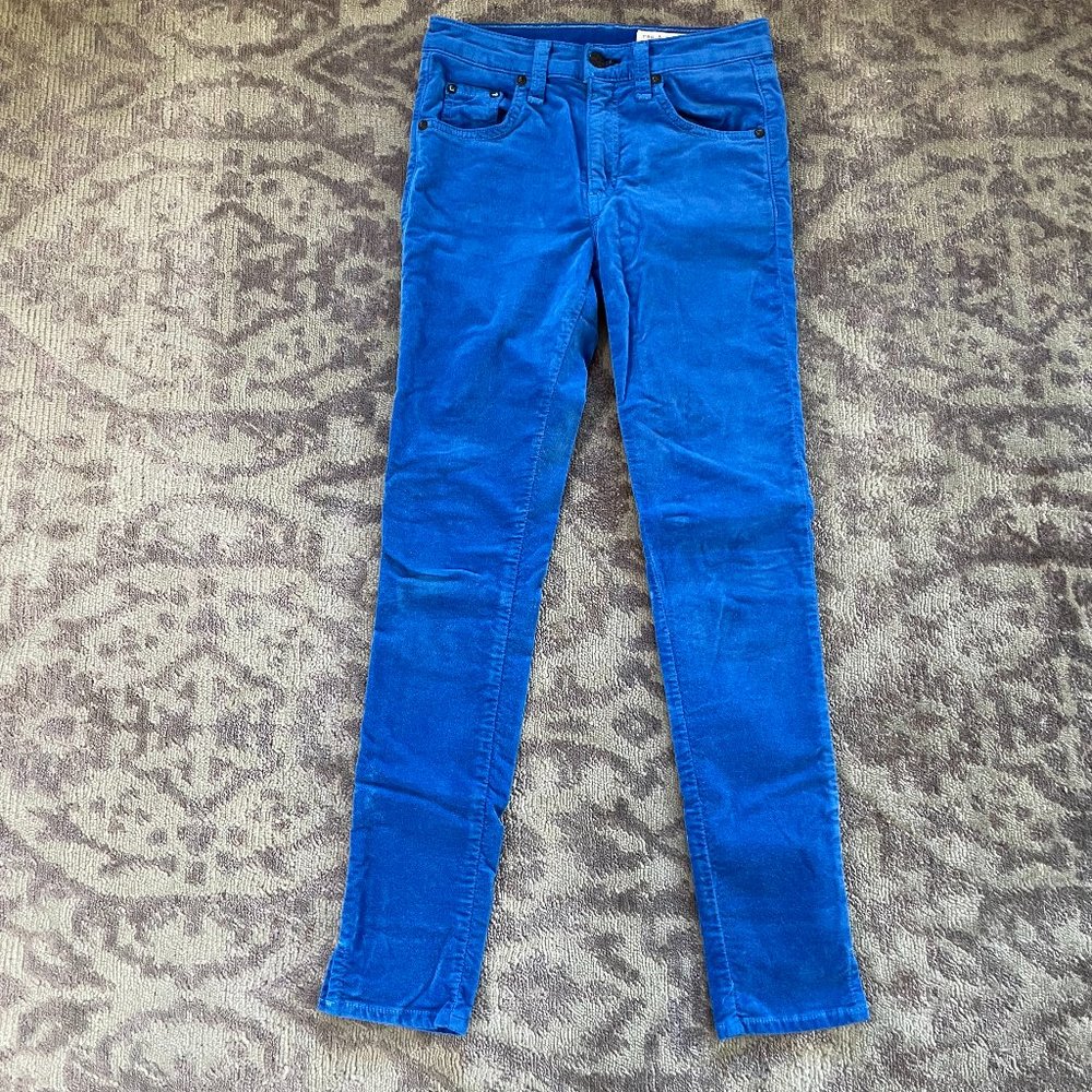 Rag & Bone Electric Blue Corduroy Skinny Jeans